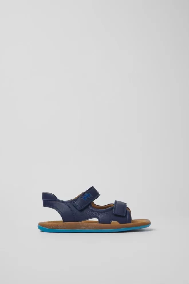 Sandalias<Camper Sandalias Azules De Piel Para Ninos