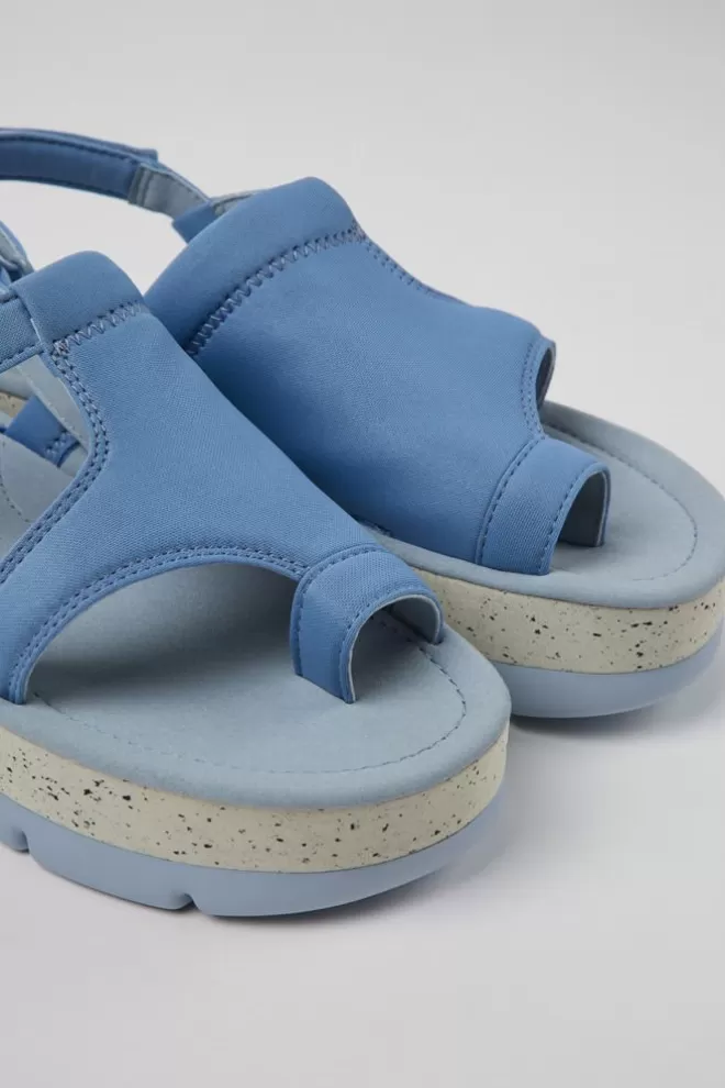 Sandalias<Camper Sandalias Azules De Tejido Para Mujer