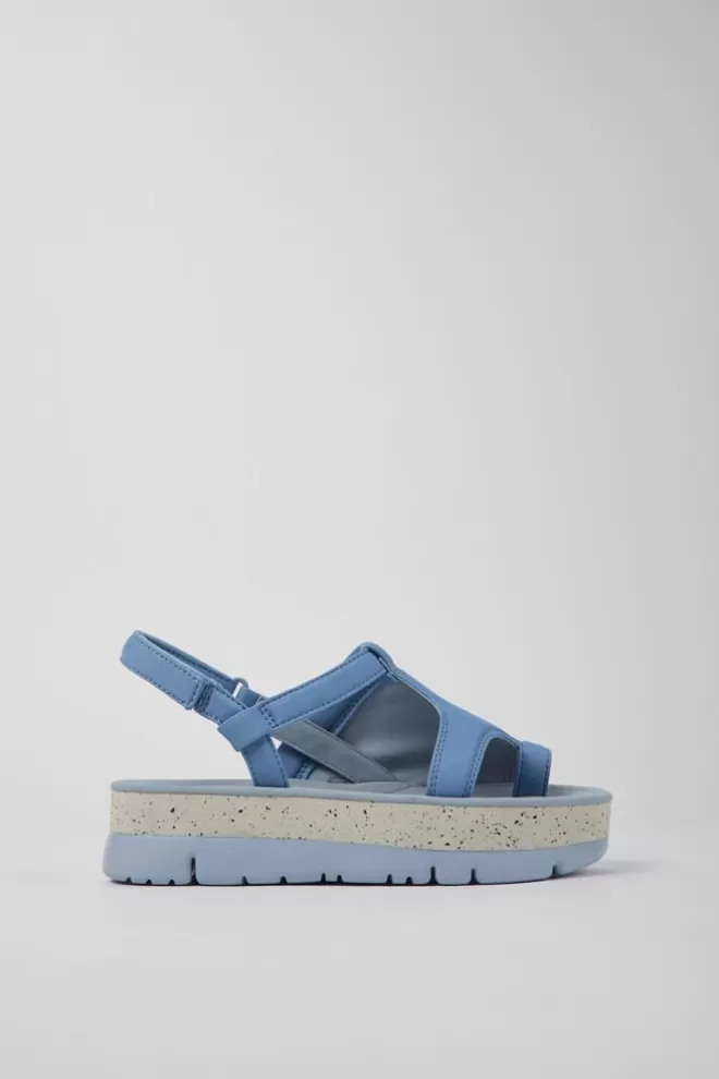 Sandalias<Camper Sandalias Azules De Tejido Para Mujer