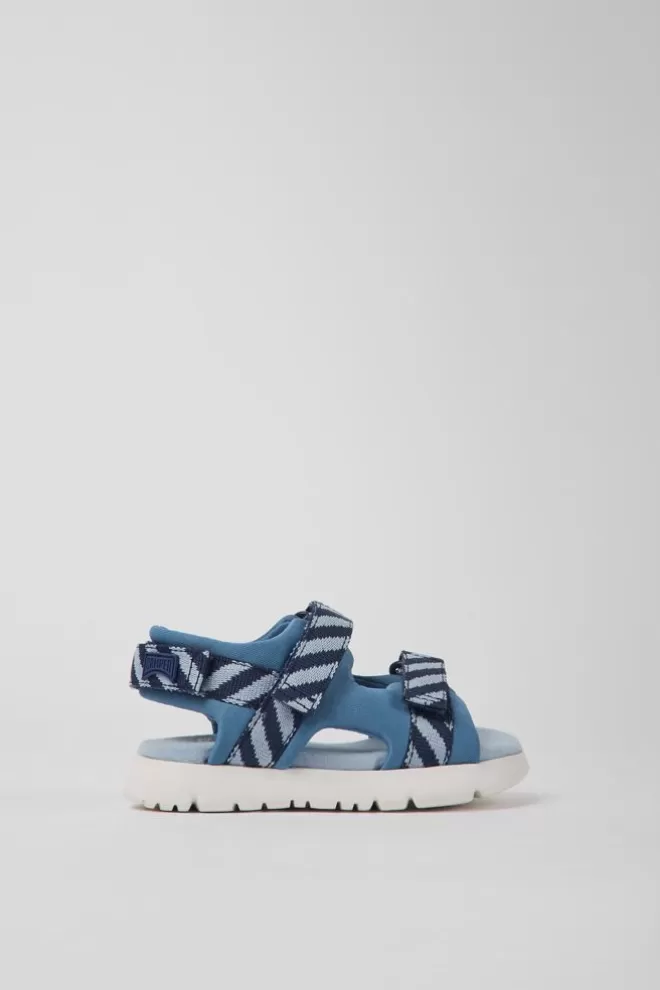 Sandalias<Camper Sandalias Azules De Tejido Para Ninos