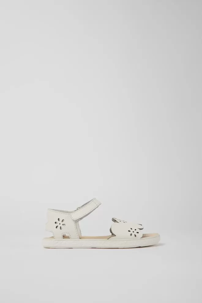 Sandalias<Camper Sandalias Blancas De Piel Para Nina