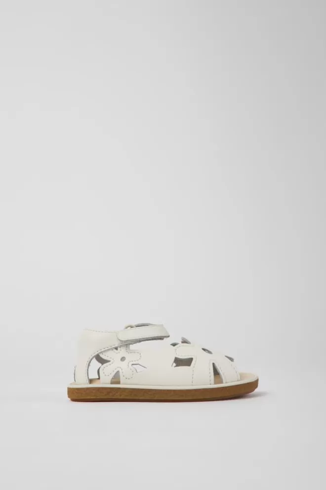 Sandalias<Camper Sandalias Blancas De Piel Para Ninos