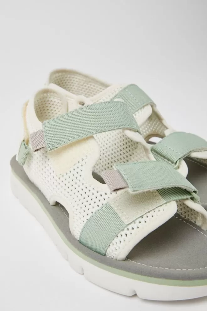 Sandalias<Camper Sandalias Blancas, Verdes Y Grises Para Mujer