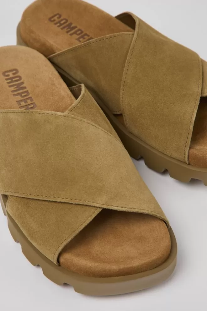 Sandalias<Camper Sandalias Con Tira Cruzada De Nobuk Para Mujer