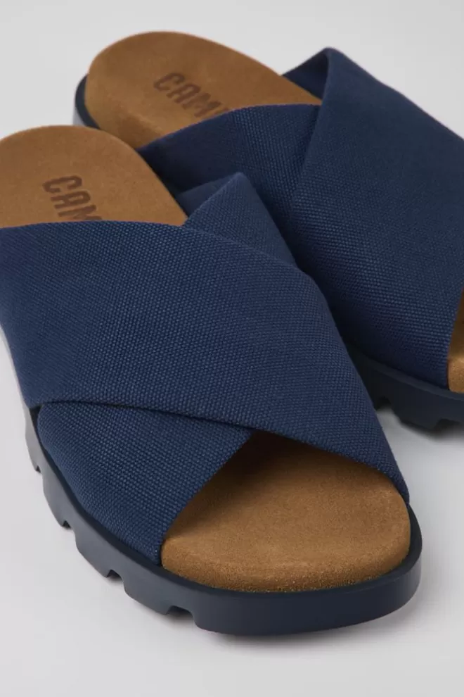 Sandalias<Camper Sandalias De Algodon Reciclado Azules Para Hombre