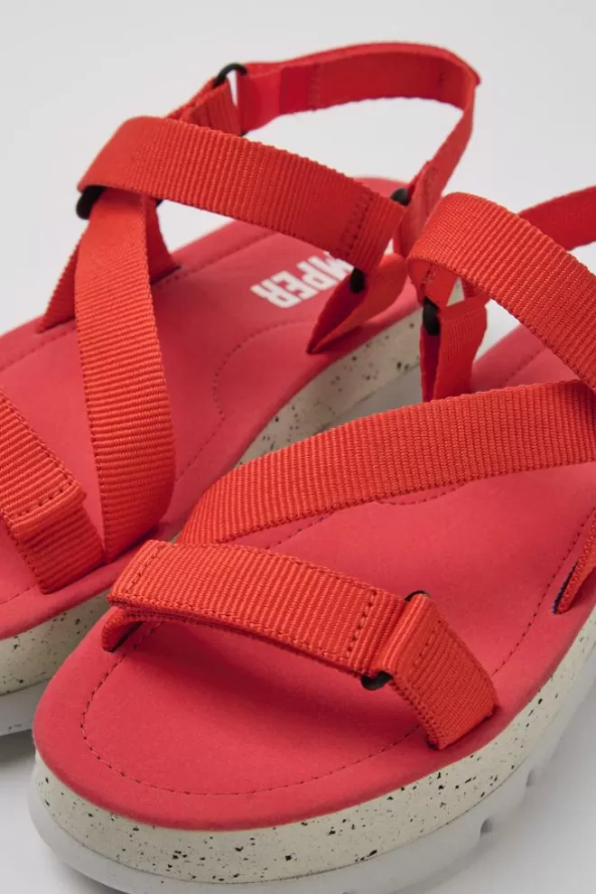 Sandalias<Camper Sandalias De Pet Reciclado Rojas Para Mujer