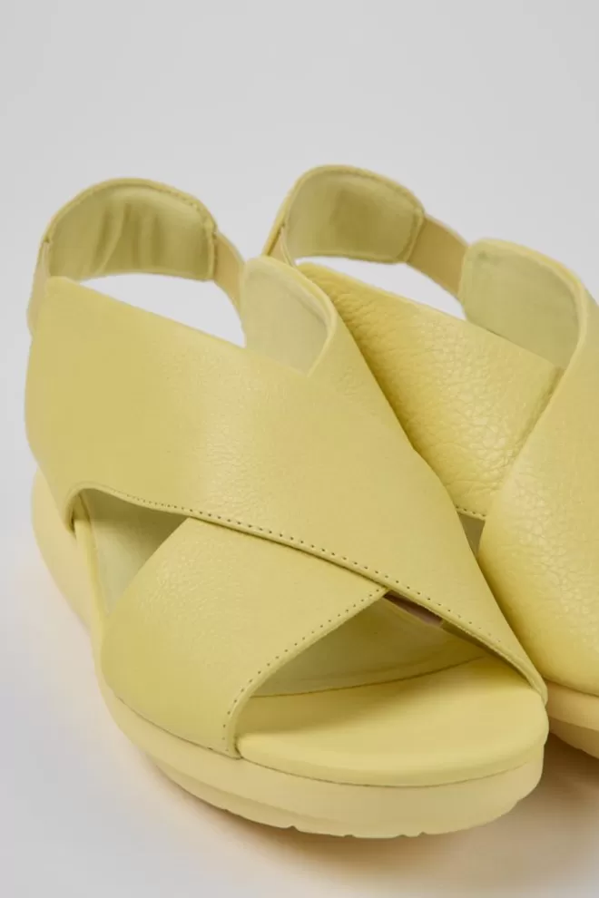 Sandalias<Camper Sandalias De Piel Amarillas Para Mujer