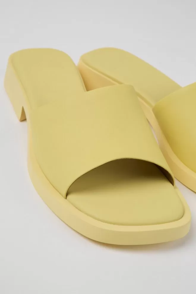 Sandalias<Camper Sandalias De Piel Amarillas Para Mujer