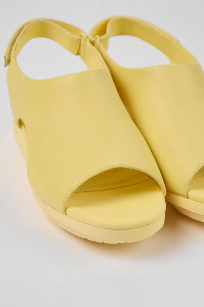 Sandalias<Camper Sandalias De Piel Amarillas Para Mujer