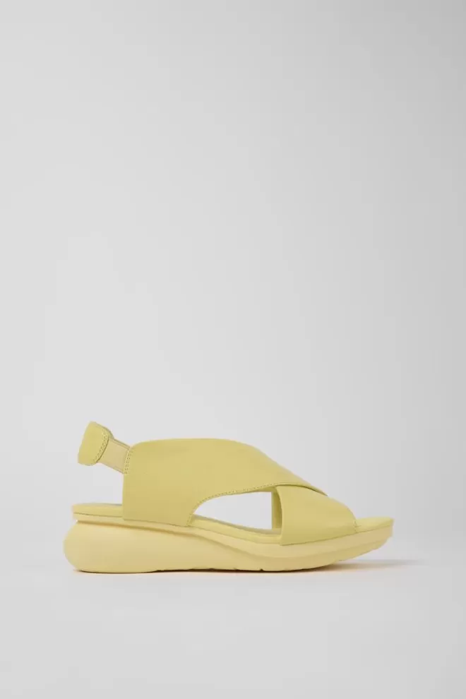 Sandalias<Camper Sandalias De Piel Amarillas Para Mujer