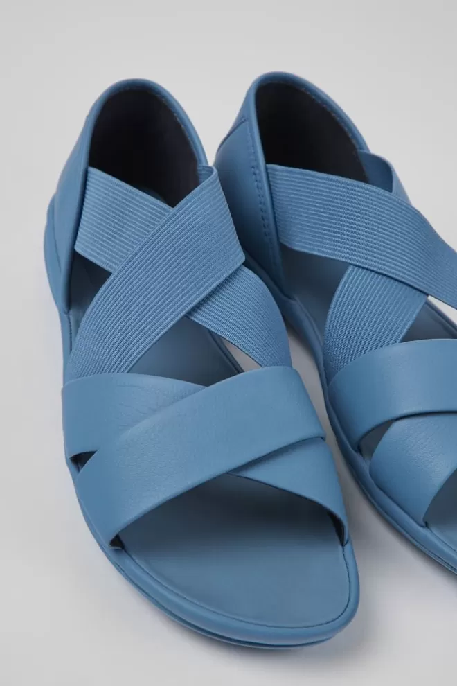 Sandalias<Camper Sandalias De Piel Azules Para Mujer