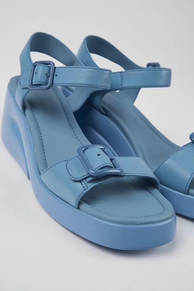 Sandalias<Camper Sandalias De Piel Azules Para Mujer