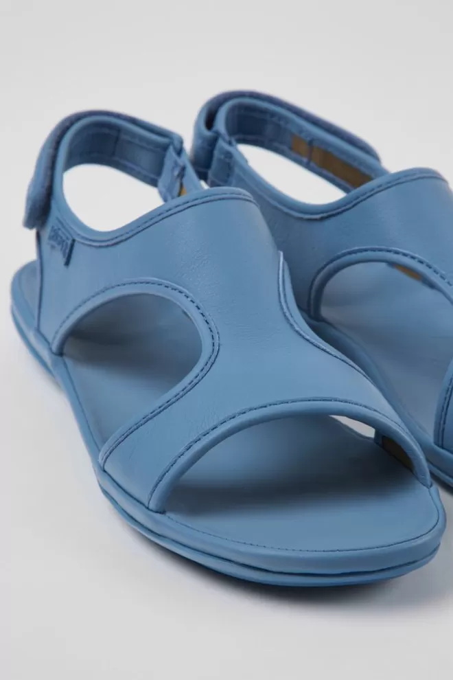 Sandalias<Camper Sandalias De Piel Azules Para Mujer