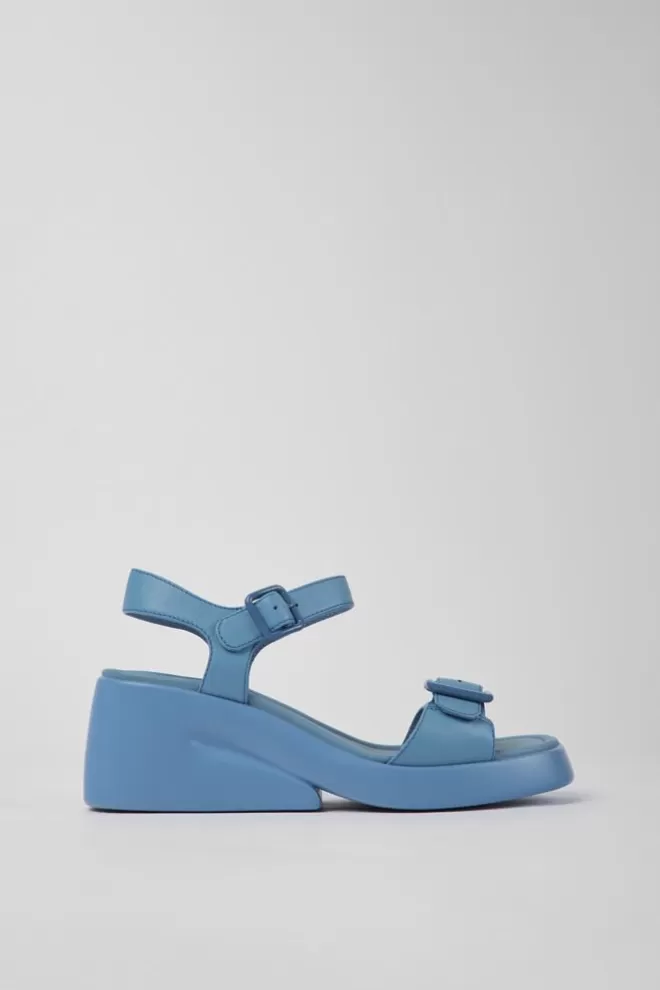 Sandalias<Camper Sandalias De Piel Azules Para Mujer