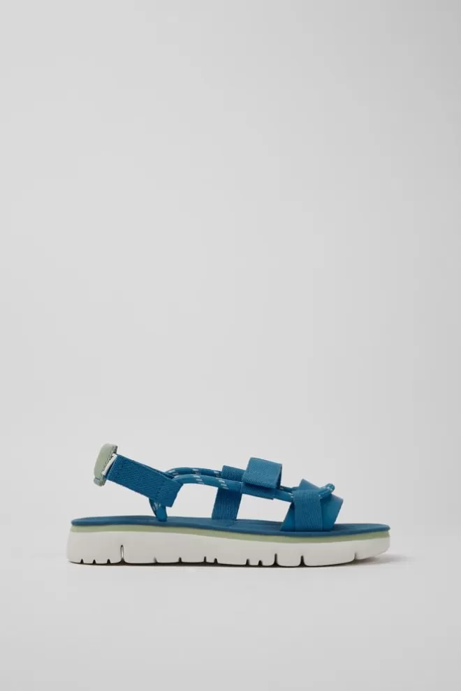 Sandalias<Camper Sandalias De Piel Azules Y Verdes Para Mujer