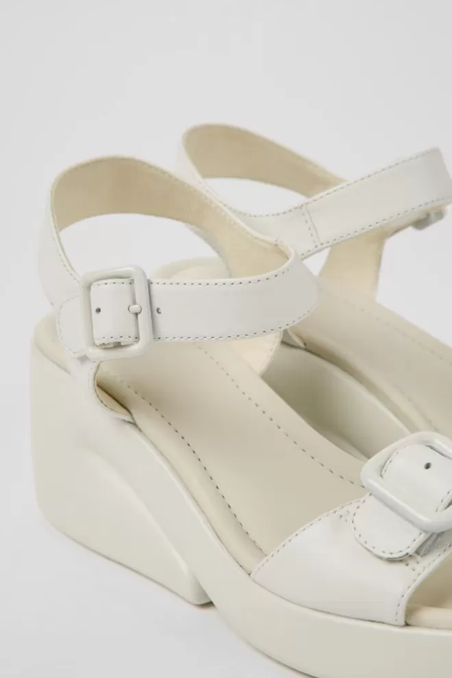 Sandalias<Camper Sandalias De Piel Blancas Para Mujer