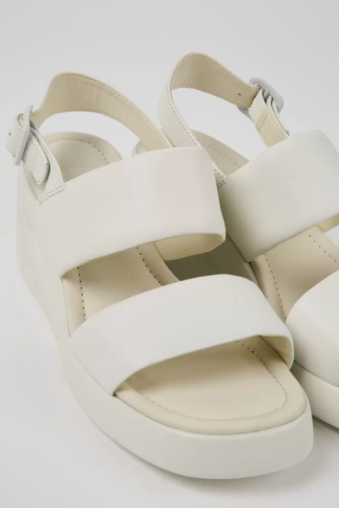 Sandalias<Camper Sandalias De Piel Blancas Para Mujer