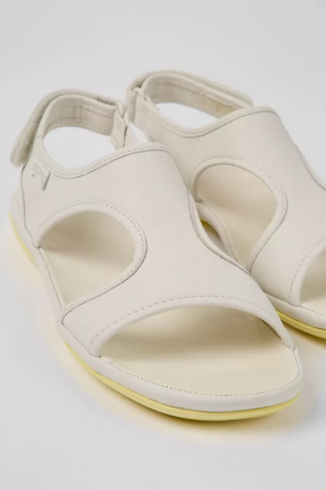 Sandalias<Camper Sandalias De Piel Blancas Para Mujer