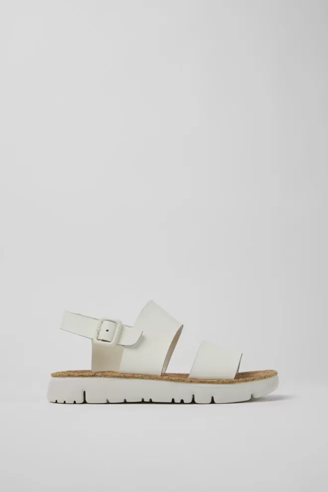 Sandalias<Camper Sandalias De Piel Blancas Para Mujer