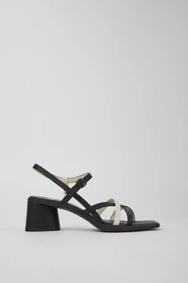 Sandalias<Camper Sandalias De Piel Blancas Y Negras Para Mujer