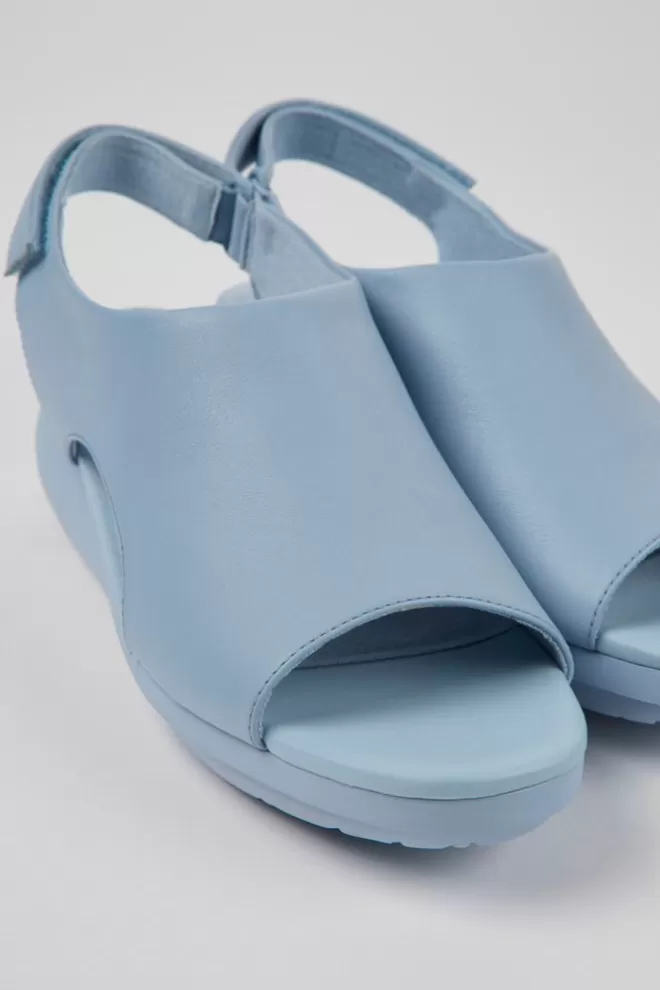 Sandalias<Camper Sandalias De Piel En Azul Claro Para Mujer