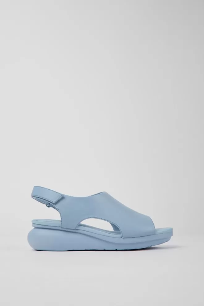 Sandalias<Camper Sandalias De Piel En Azul Claro Para Mujer