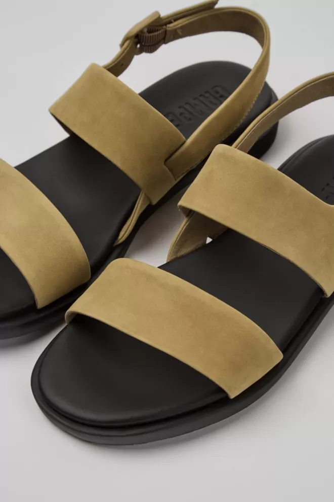 Sandalias<Camper Sandalias De Piel Marrones Para Mujer