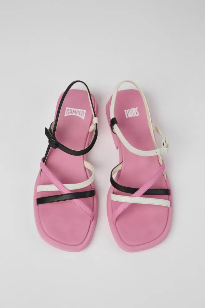 Sandalias<Camper Sandalias De Piel Multicolores Para Mujer
