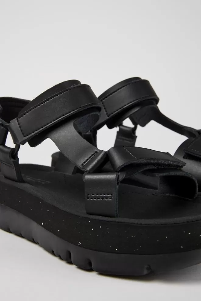 Sandalias<Camper Sandalias De Piel Negras Para Mujer