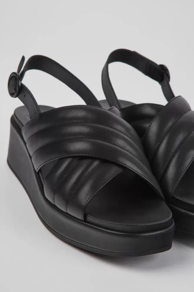 Sandalias<Camper Sandalias De Piel Negras Para Mujer