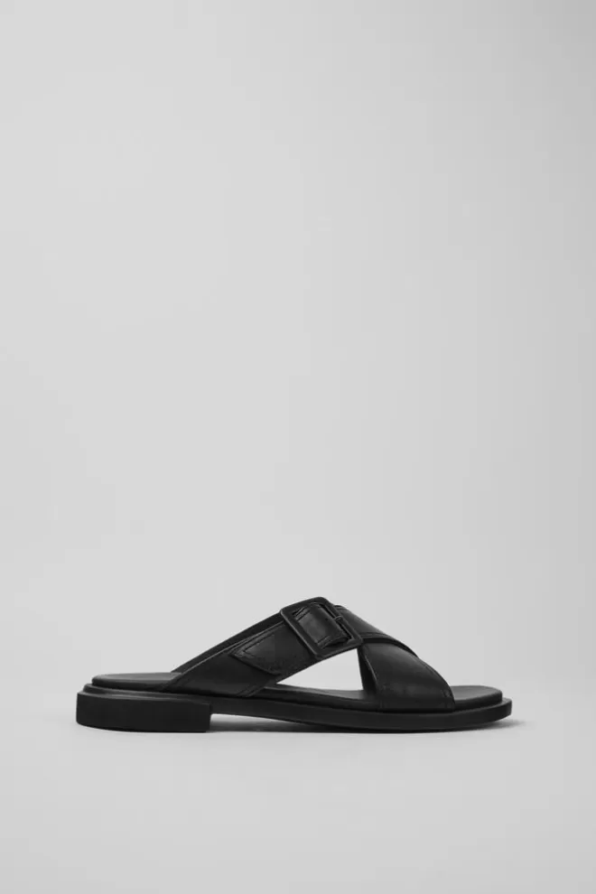 Sandalias<Camper Sandalias De Piel Negras Para Mujer