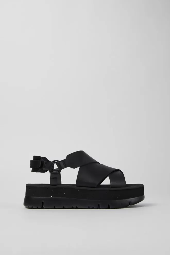 Sandalias<Camper Sandalias De Piel Negras Para Mujer