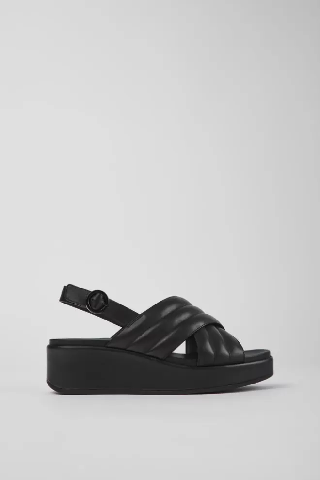 Sandalias<Camper Sandalias De Piel Negras Para Mujer