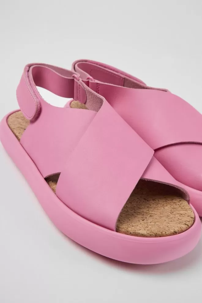 Sandalias<Camper Sandalias De Piel Rosas Para Mujer