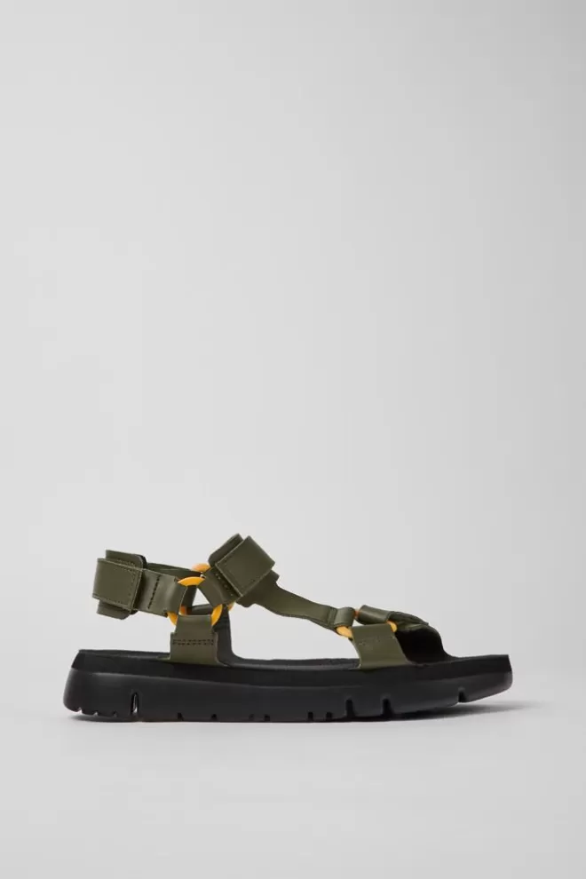 Sandalias<Camper Sandalias De Piel Verdes Para Hombre