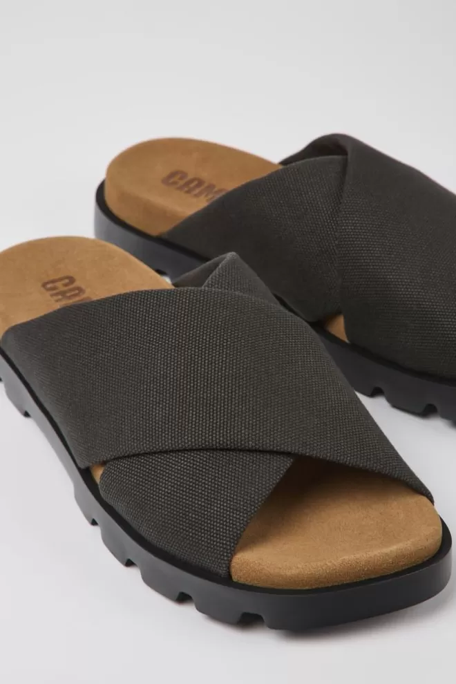 Sandalias<Camper Sandalias Grises De Algodon Reciclado Para Hombre