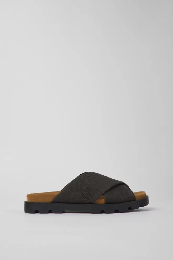 Sandalias<Camper Sandalias Grises De Algodon Reciclado Para Mujer