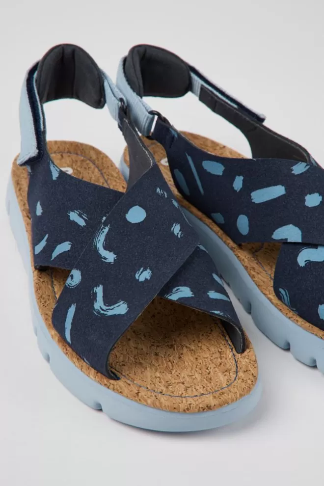 Sandalias<Camper Sandalias Multicolor De Nobuk Y Tejido Para Mujer