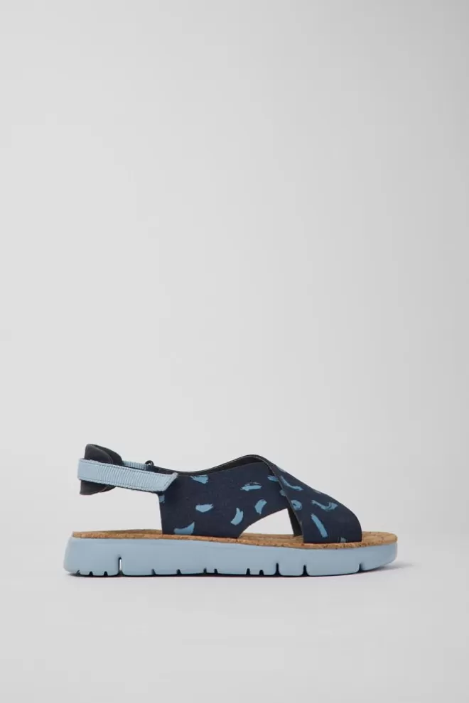 Sandalias<Camper Sandalias Multicolor De Nobuk Y Tejido Para Mujer