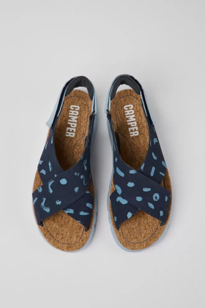 Sandalias<Camper Sandalias Multicolor De Nobuk Y Tejido Para Mujer