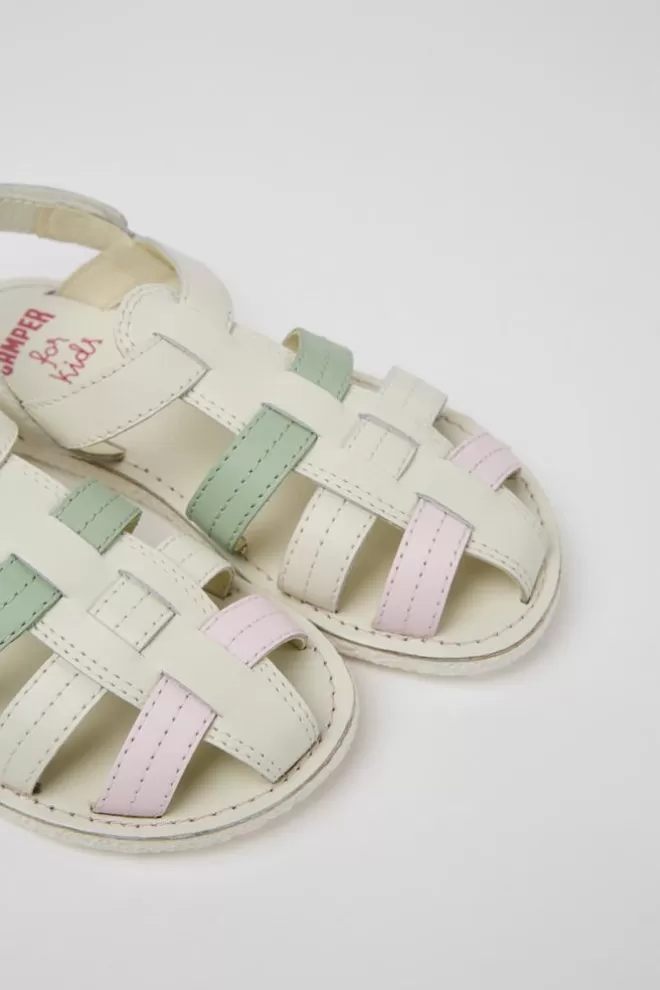 Sandalias<Camper Sandalias Multicolores De Piel Para Nina