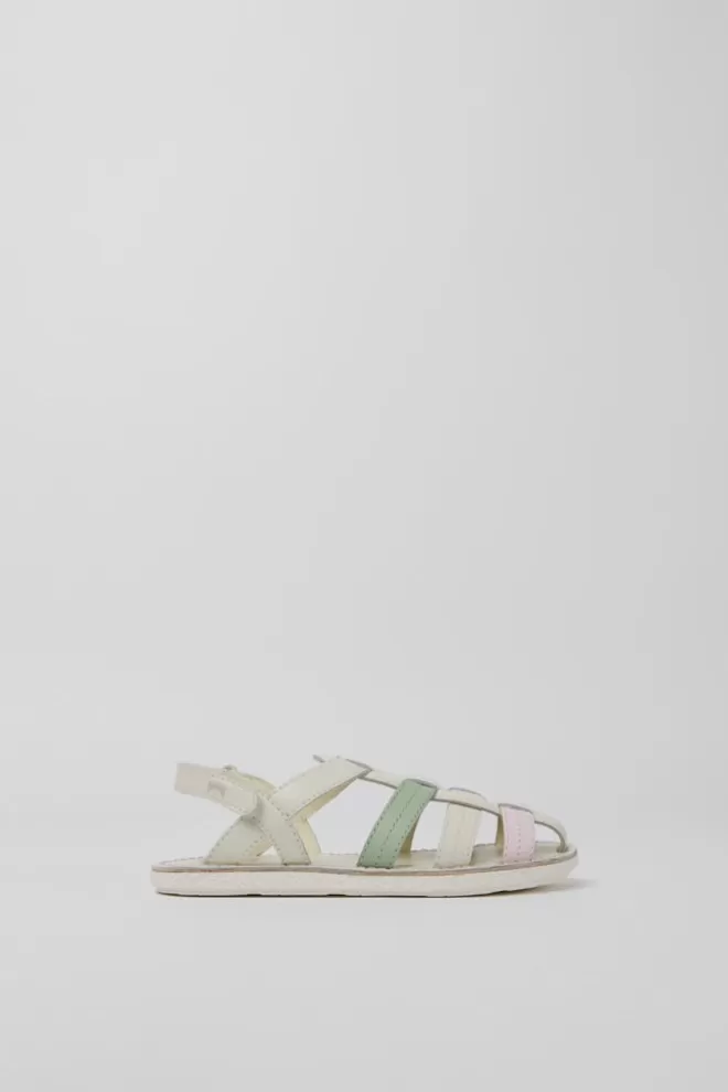 Sandalias<Camper Sandalias Multicolores De Piel Para Nina