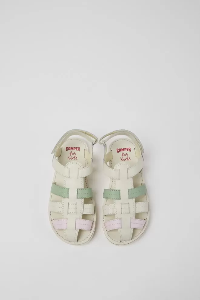 Sandalias<Camper Sandalias Multicolores De Piel Para Nina