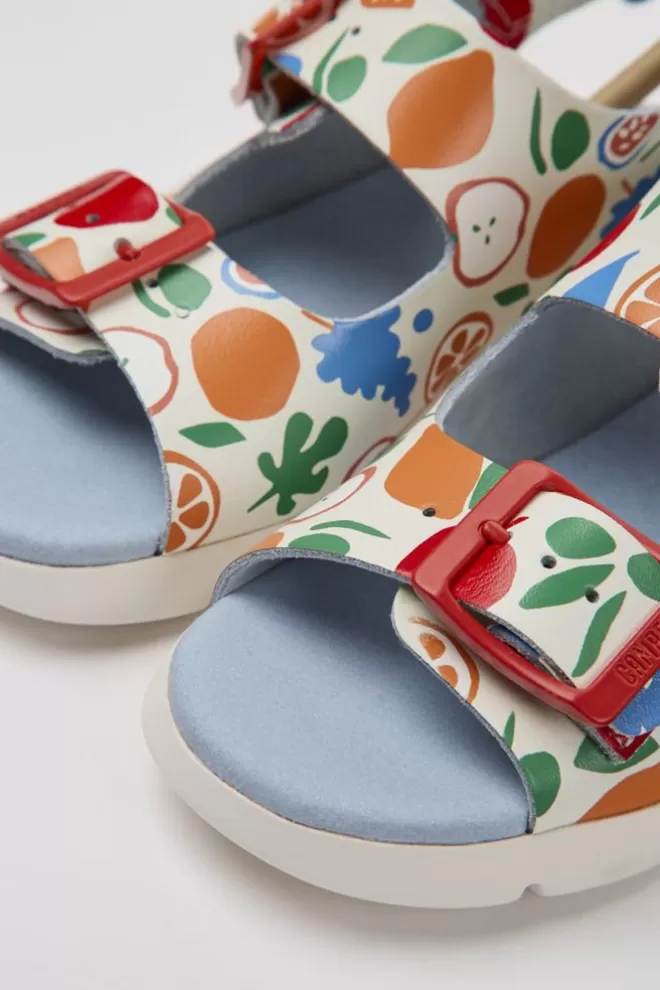 Sandalias<Camper Sandalias Multicolores De Piel Para Ninos