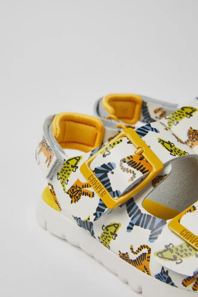Sandalias<Camper Sandalias Multicolores De Piel Para Ninos