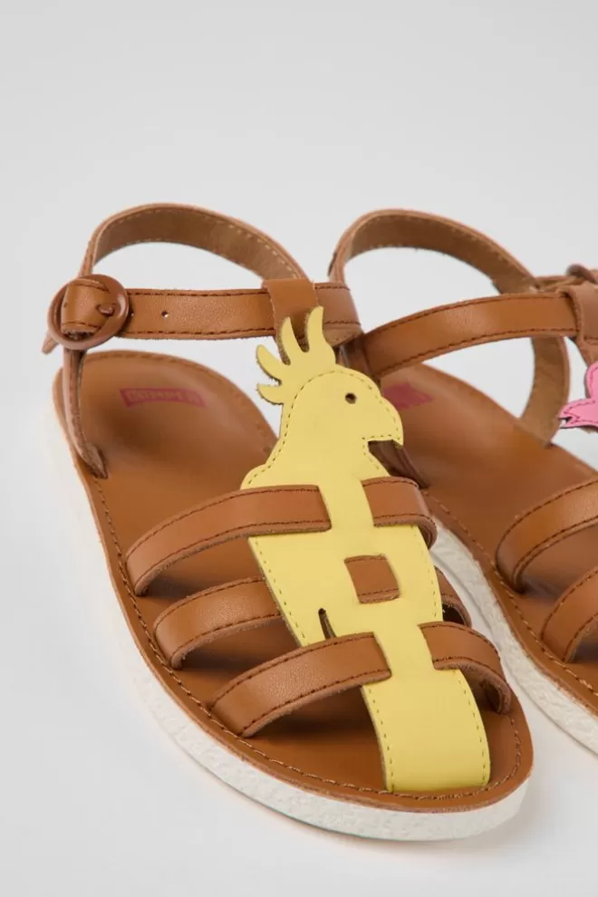 Sandalias<Camper Sandalias Multicolores De Piel Para Ninos