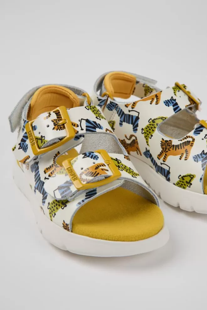 Sandalias<Camper Sandalias Multicolores De Piel Para Ninos
