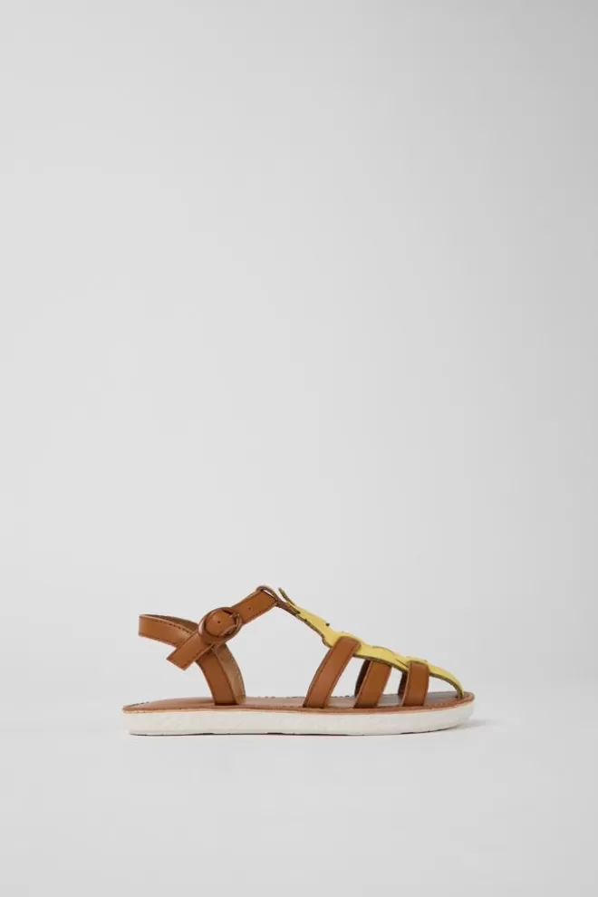 Sandalias<Camper Sandalias Multicolores De Piel Para Ninos