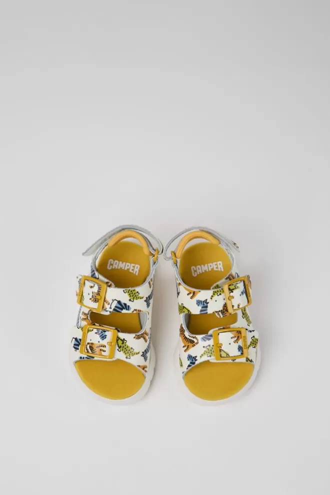 Sandalias<Camper Sandalias Multicolores De Piel Para Ninos