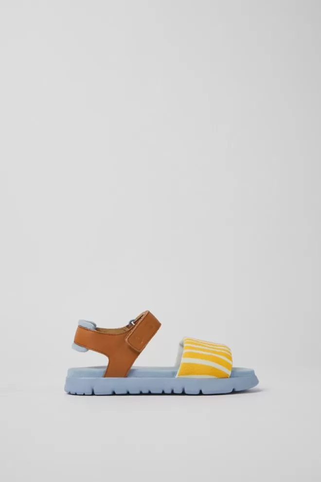 Sandalias<Camper Sandalias Multicolores De Tejido Y Piel Para Ninos